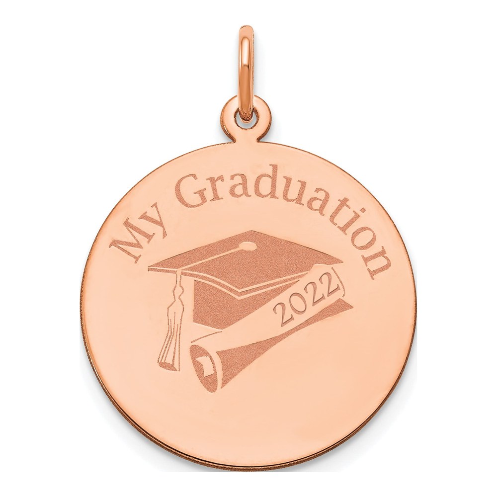 Rose Gold-Plated Sterling Silver Personalized Graduation Charm