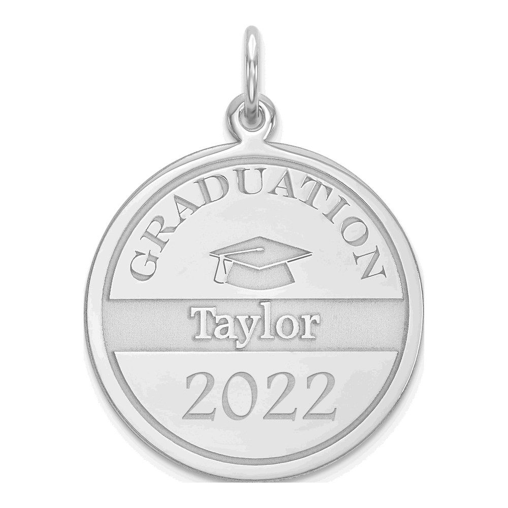 Sterling Silver Personalized Graduation Charm