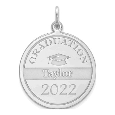 Sterling Silver Personalized Graduation Charm