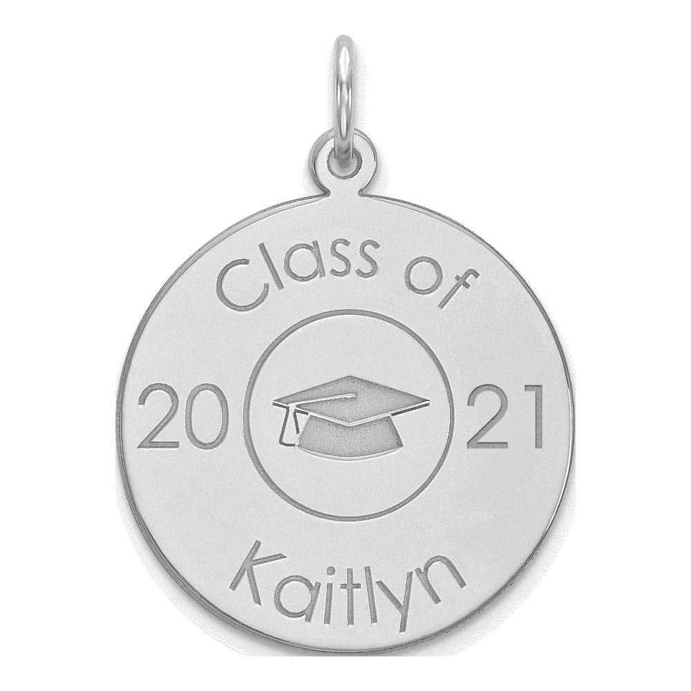Sterling Silver Personalized Graduation Charm