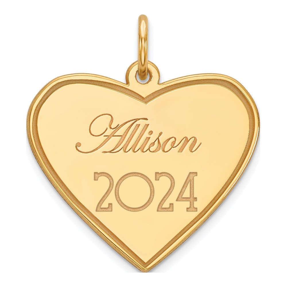 Gold-Plated Sterling Silver Personalized Graduation Charm
