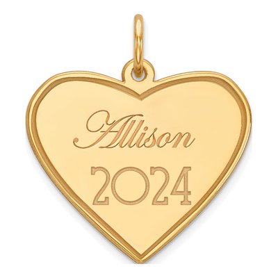 Gold-Plated Sterling Silver Personalized Graduation Charm