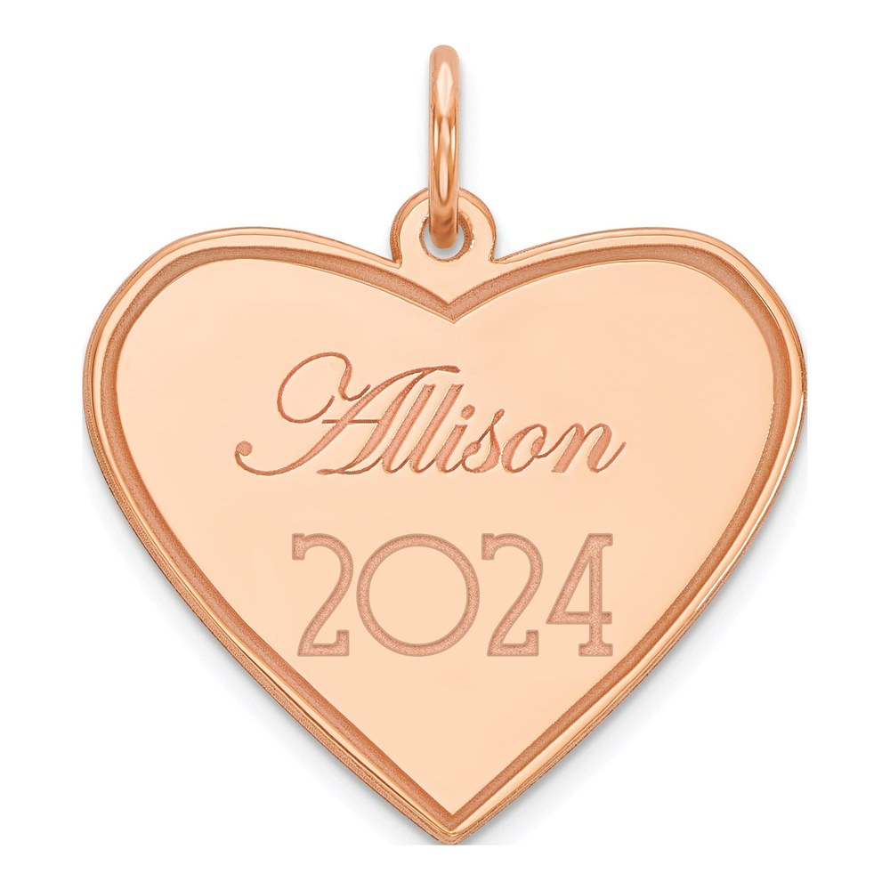 Rose Gold-Plated Sterling Silver Personalized Graduation Charm