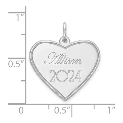 Sterling Silver Personalized Graduation Charm – view 2
