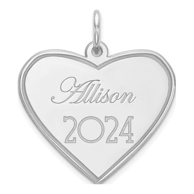 Sterling Silver Personalized Graduation Charm