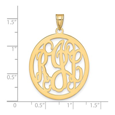 Gold-Plated Sterling Silver Personalized Monogram Pendant – view 3