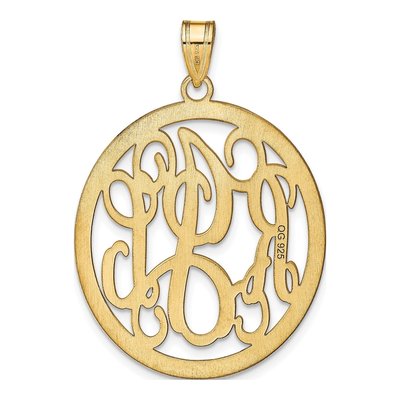 Gold-Plated Sterling Silver Personalized Monogram Pendant – view 4