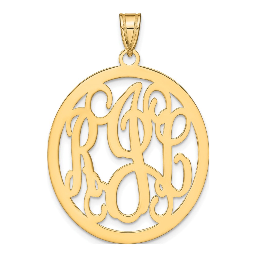 Gold-Plated Sterling Silver Personalized Monogram Pendant