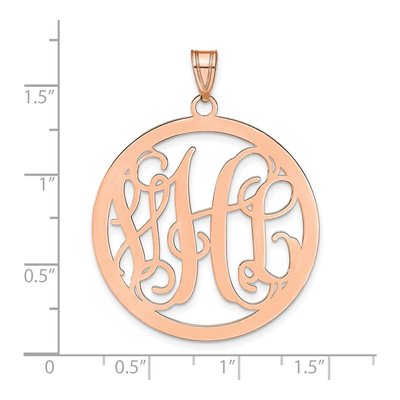 Rose Gold-Plated Sterling Silver Monogram Pendant – view 3