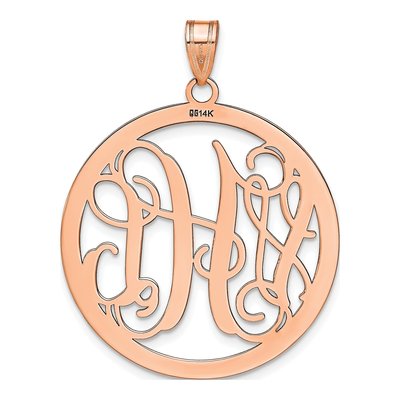 Rose Gold-Plated Sterling Silver Monogram Pendant – view 4