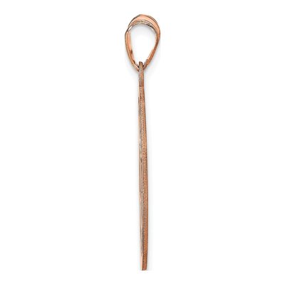 14K Rose Gold Personalized Round Monogram Pendant – view 2