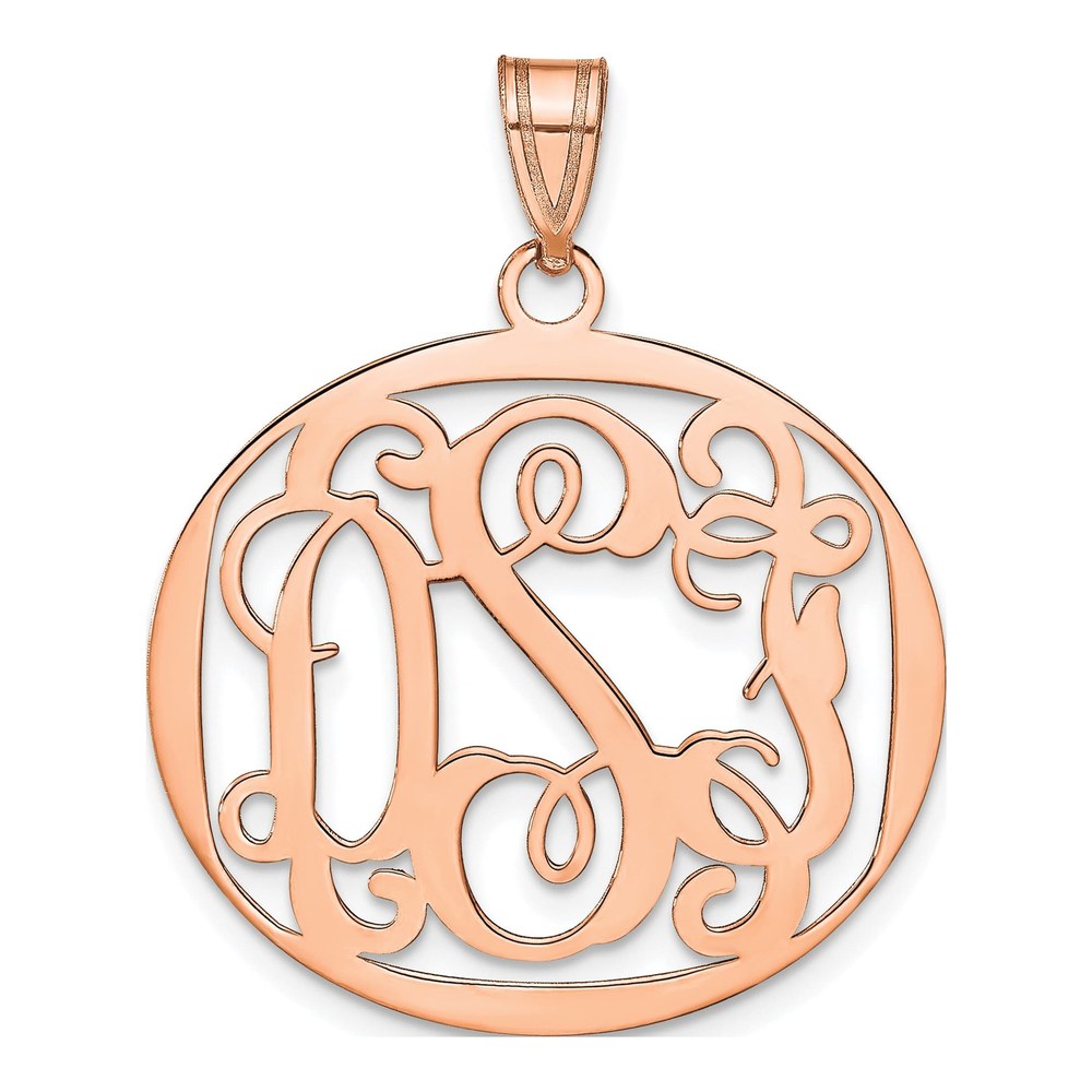 Personalized Round Monogram Pendant