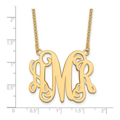 Gold-Plated Sterling Silver Personalized Monogram Necklace – view 3