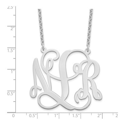 Sterling Silver Personalized Monogram Necklace – view 3