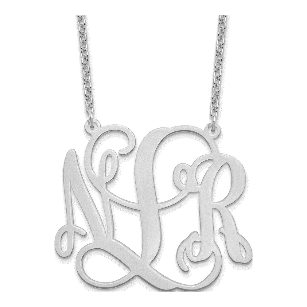 Sterling Silver Personalized Monogram Necklace