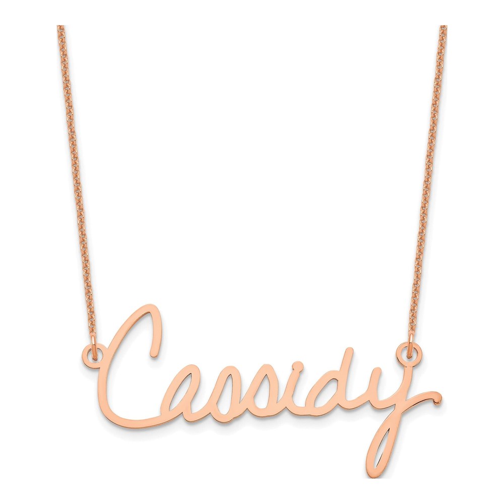 14K Rose Gold Personalized Signature Necklace