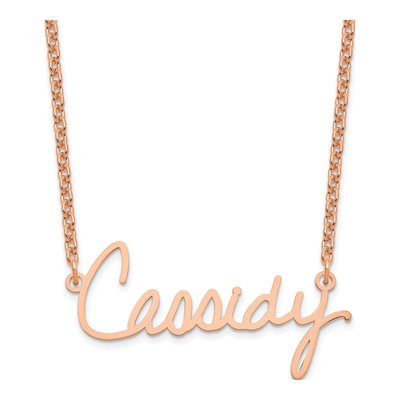 Rose Gold-Plated Sterling Silver Personalized Name Necklace