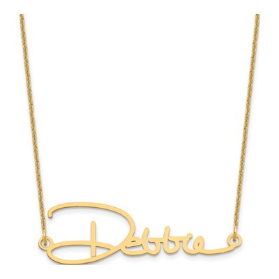 14K Yellow Gold Personalized Signature Necklace – view 3