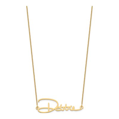 14K Yellow Gold Personalized Signature Necklace – view 4