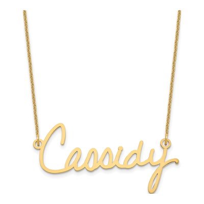 14K Yellow Gold Personalized Signature Necklace