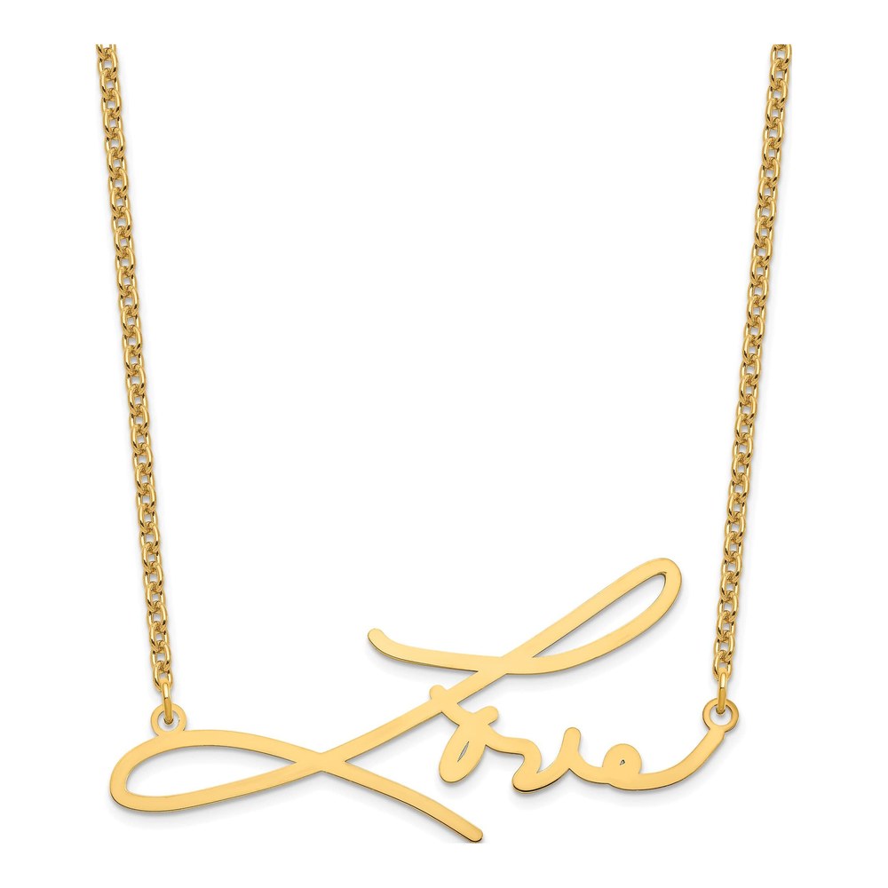 Gold-Plated Sterling Silver Signature Name Necklace