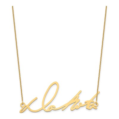 14K Yellow Gold Personalized Signature Necklace – view 3