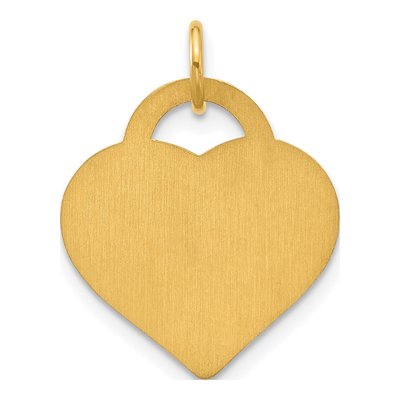 14K Yellow Gold Monogram Heart Pendant – view 4