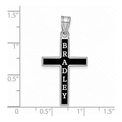 Sterling Silver Personalized Name Cross Pendant – view 3