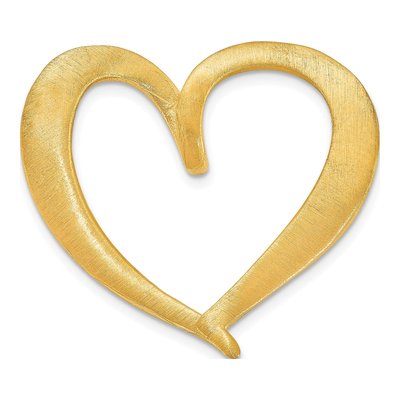 Gold-Plated Sterling Silver Personalized Antiqued Heart Slide Pendant – view 4