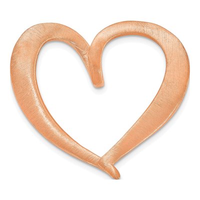Rose Gold-Plated Sterling Silver Personalized Antique Heart Slide Pendant – view 4
