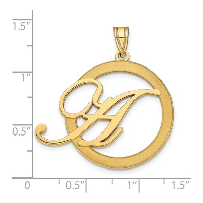 Gold-Plated Sterling Silver Personalized Initial Circle Pendant – view 2