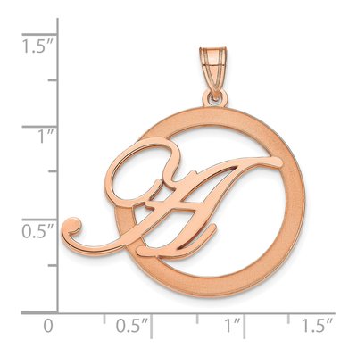 Rose Gold-Plated Sterling Silver Personalized Initial Circle Pendant – view 2