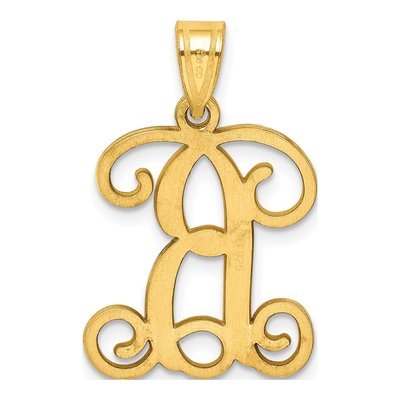 Gold-Plated Sterling Silver Letter B Pendant – view 3