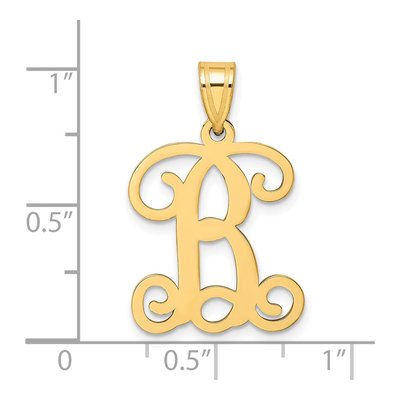 Gold-Plated Sterling Silver Letter B Pendant – view 4