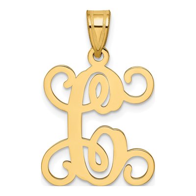 Gold-Plated Sterling Silver Letter C Pendant