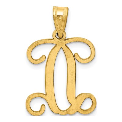 Gold-Plated Sterling Silver Letter D Pendant – view 3