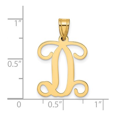 Gold-Plated Sterling Silver Letter D Pendant – view 4