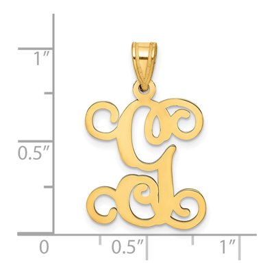 Gold-Plated Sterling Silver Letter G Pendant – view 4