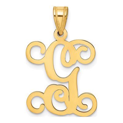 Gold-Plated Sterling Silver Letter G Pendant
