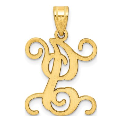 Gold-Plated Sterling Silver Initial I Pendant – view 3
