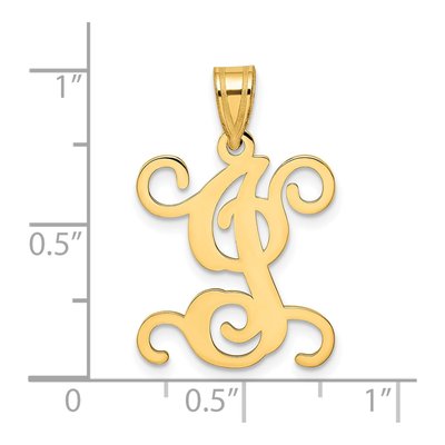 Gold-Plated Sterling Silver Initial I Pendant – view 4