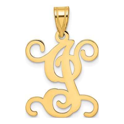 Gold-Plated Sterling Silver Initial I Pendant