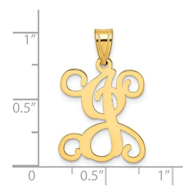 Gold-Plated Sterling Silver Letter J Pendant – view 4