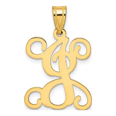 Gold-Plated Sterling Silver Letter J Pendant