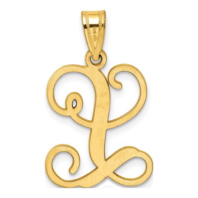 Gold-Plated Sterling Silver Letter L Pendant – view 3