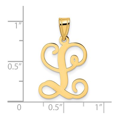 Gold-Plated Sterling Silver Letter L Pendant – view 4