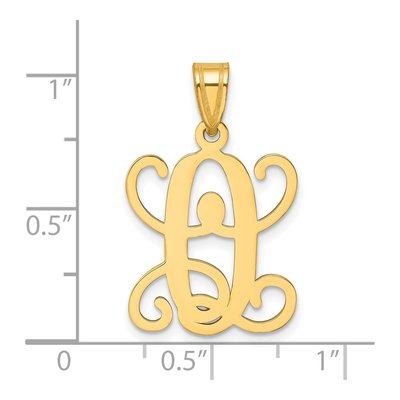 Gold-Plated Sterling Silver Letter O Pendant – view 4
