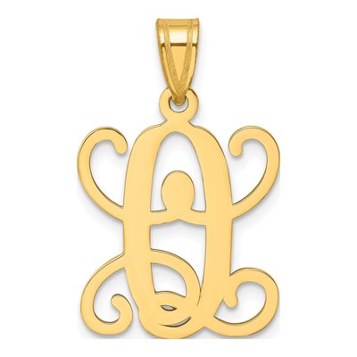 Gold-Plated Sterling Silver Letter O Pendant