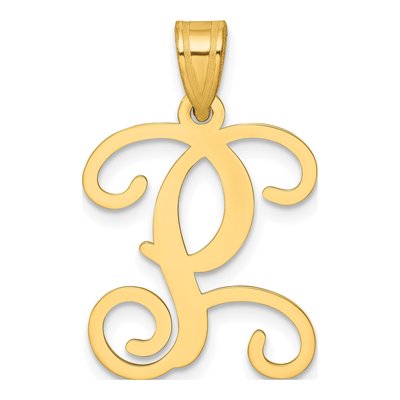 Gold-Plated Sterling Silver Letter P Pendant