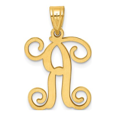 Gold-Plated Sterling Silver Letter R Pendant – view 3